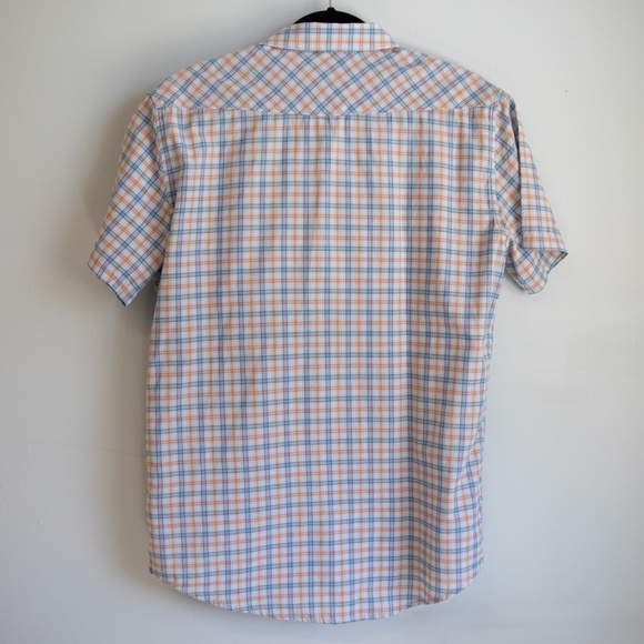 Billabong orange/blue/white plaid shirt-M - Picture 4 of 4